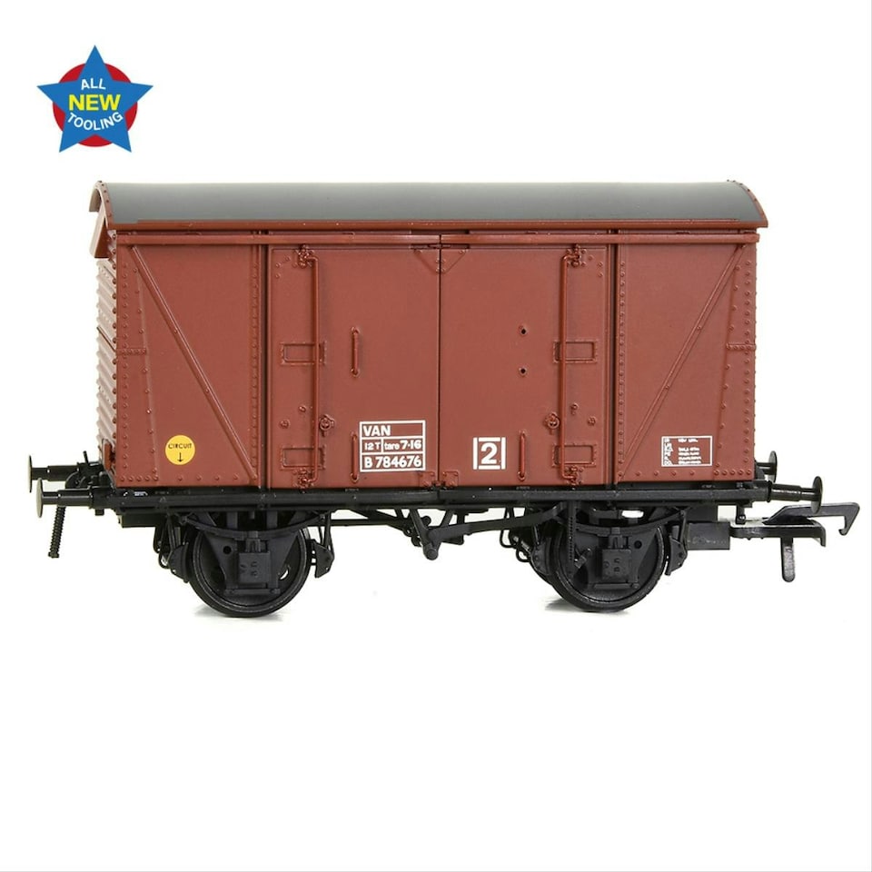 image 1 of Bachmann 12t Vanwide Ventilated Van BR Late Bauxite VAN