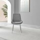 image 3 of Furniturebox 2x Pesaro Grey Velvet Silver Leg Luxury Dining Chairs