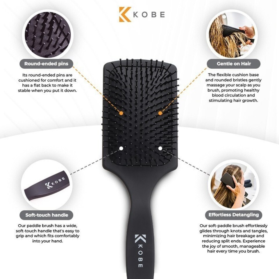 image 1 of Kobe Soft-Touch Paddle Brush