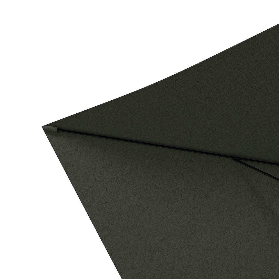 image 1 of Outsunny 2 x 3(m) Garden Parasol Rectangular Market Umbrella w/ Crank Dark Grey