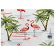 image 1 of Flamingo & Palm Trees Designer Rug | Multi