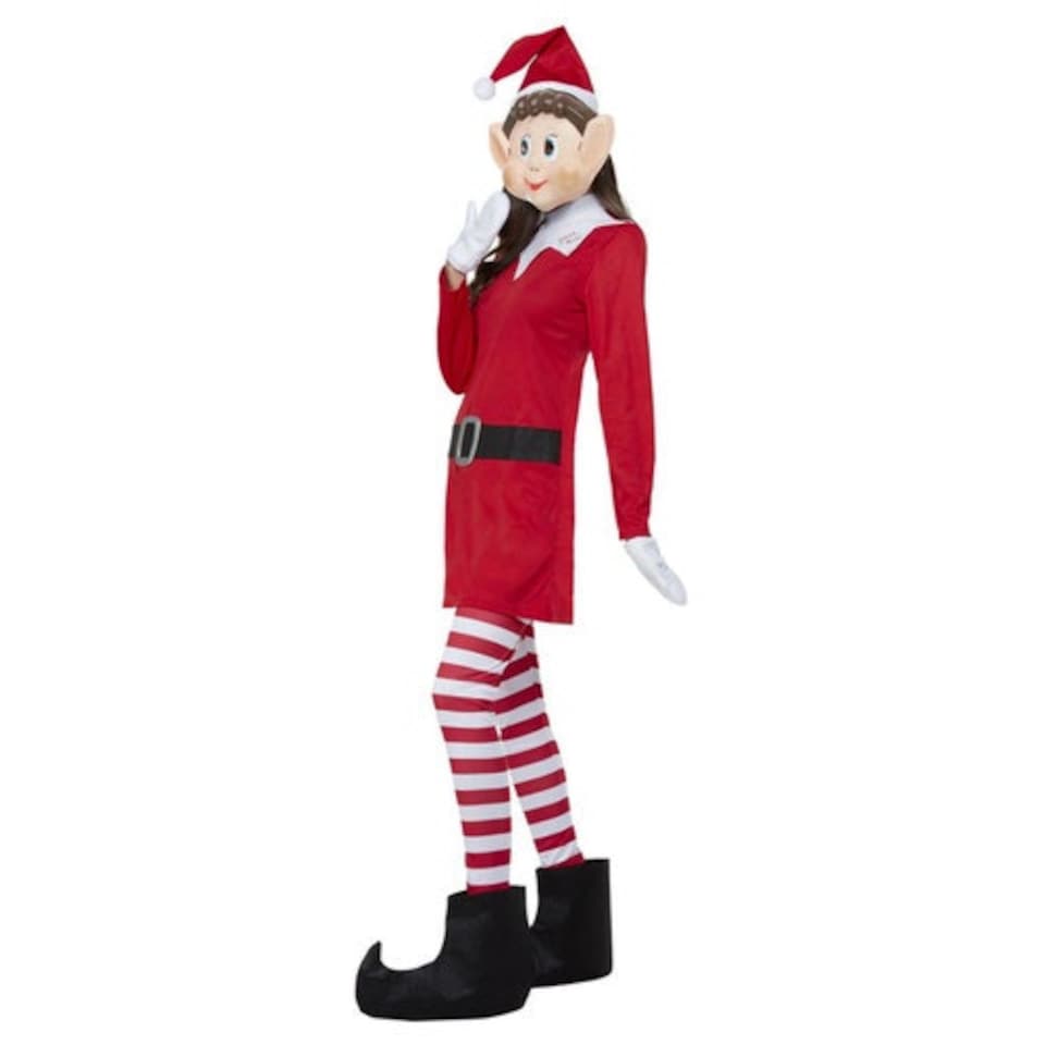 image 1 of Elves Behavin' Badly Elf Fancy Dress Costume Ladies Large - UK 16-18 Red | 16