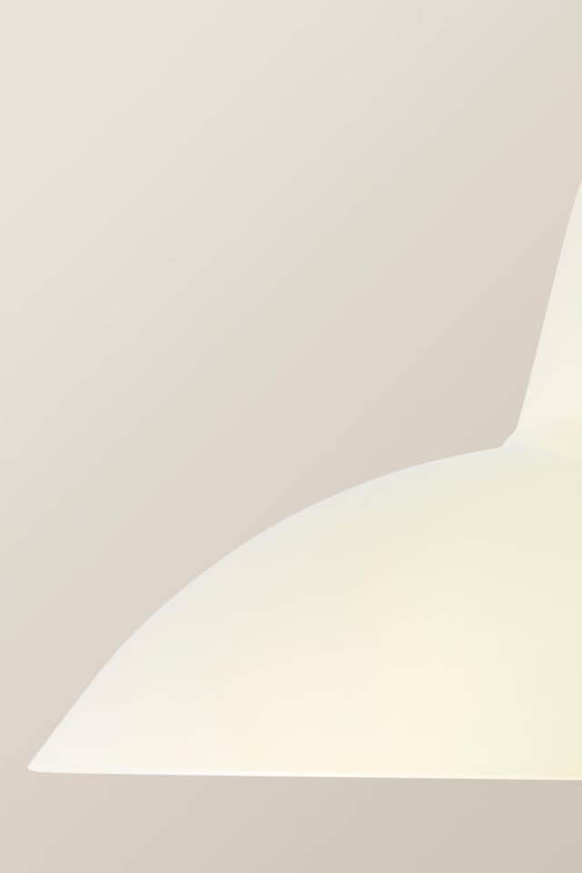 image 1 of ValueLights Civic Cream Ceiling Pendant Shade & Bulb | Cream