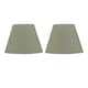 image 1 of Set of 2 Sage Green Cotton 20cm Diameter Tapered Fabric Lamp Shades Green