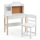 image 1 of COSTWAY Wooden Kids Study Desk and Chair Set