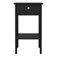 image 2 of Madrid Bedside Table with 1 Drawer in Matt Black