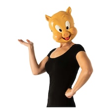 Looney Tunes Porky Pig 1/2 Mask - Brown - One Size