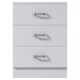 image 8 of FWStyle Tunis 3 Drawer Bedside Chest Matt White