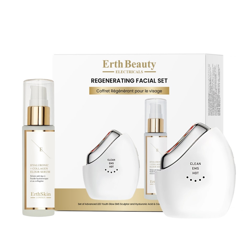 image 1 of Erth Skin London Regenerating Facial Set (Advanced Led Youth Glow Ems Sculptor + Ha Serum 60ml)