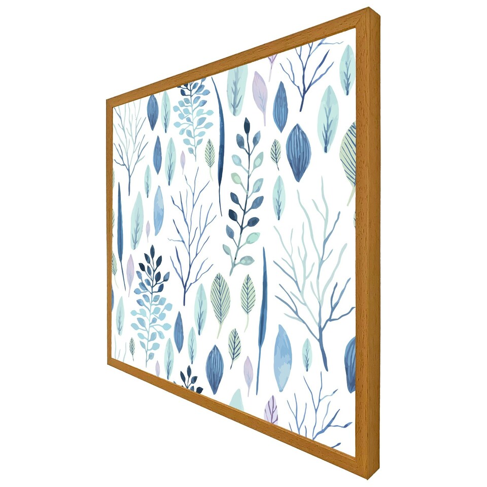 image 1 of Winter branches & leaves (Picture Frame) Black | L