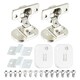 image 1 of SPARES2GO Integrated Door Hinge Magnetic Fixing Kit for Kenwood KIW814W23 KIW914W23 Washing Machine (20 Pieces) Chrome