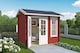 image 4 of Alex Mini-Log Cabin, Wooden Garden Room, Timber Summerhouse, Home Office - L290 x W254.1 x H245.1 cm | Grey
