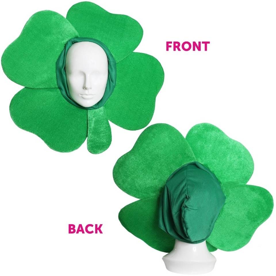 image 1 of Pack of 1 Irish Clover Hat Bow Tie + Braces Green | One Size