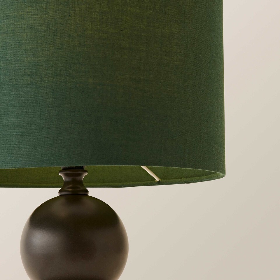 image 1 of ValueLights Anthony Candlestick Table Lamp Green Shade
