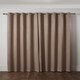image 3 of Metro Thermal Blackout Eyelet Curtains 168cm x 183cm Taupe Brown | Natural