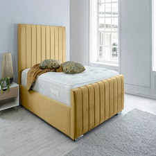Sancia Plush Small Double Bed Frame - Beige