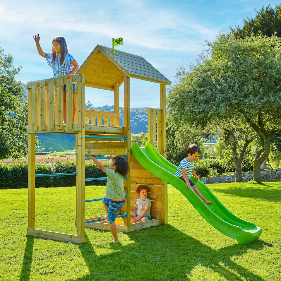 image 1 of TP Skywood Wooden Play Tower with Ripple Slide & Sky Deck - FSC® certified