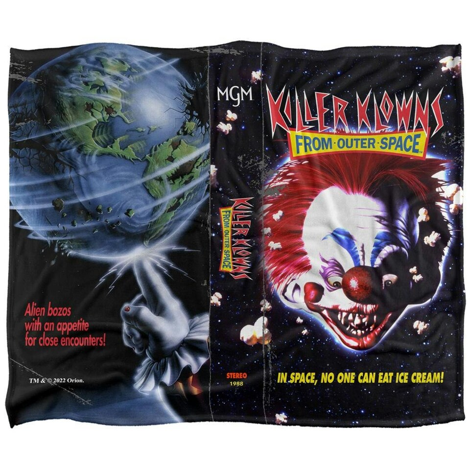 image 1 of Killer Klowns From Outer Space VHS Blanket - Multicoloured - One Size