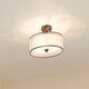 image 4 of Lacey 3 Light Small Semi Flush Mount Ceiling Light Mission Bronze, E27