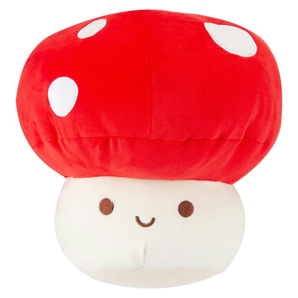 image 1 of Red Mushroom Mochi Soft Toy Cute Plushie Huggable Cuddly Plush 30cm Red