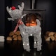 image 2 of 51cm Battery Operated Rattan Woven Blitzen Reindeer with Warm White LEDs