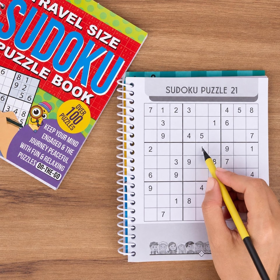 image 1 of Sudoku Puzzle Books Set of 2 Travel Size 200 Pages Each (Sudoku)