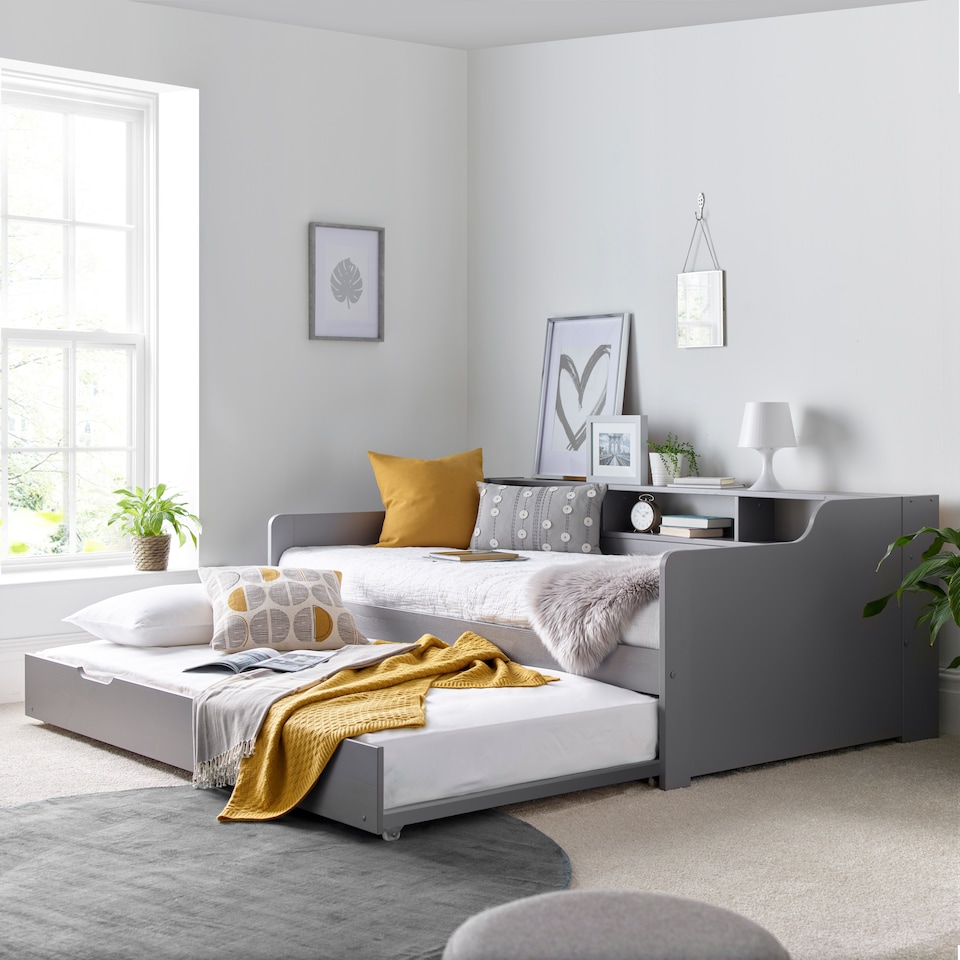image 1 of Tyler Grey Guest Bed And Trundle