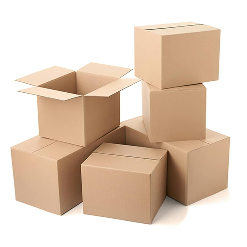 image 1 of 100 x 12 x 9 x 12" (305x229x305mm) Strong Secure Single Wall Cardboard Boxes Ideal For House Moving, Packing & Shipping Items Brown