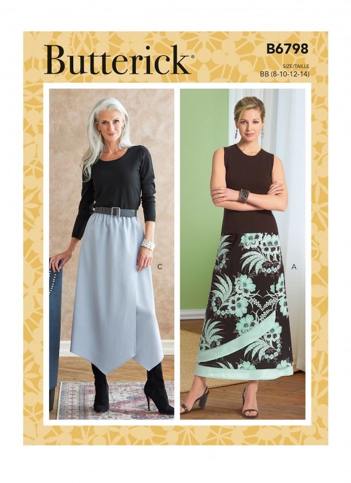 image 1 of Butterick 6798 Paper Sewing Pattern – Women’s Skirt, UK Sizes Bb (8–10–12–14), Easy