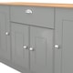 image 5 of Albert 4 Door 1 Drawer Wide Sideboard in Dusk Grey & Riviera Oak (Ready Assembled) | Grey | Dusk Grey & Riviera Oak