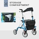image 8 of 4 Wheel Rollator with Seat Adjustable Mobility Walker with Bag Dual Brakes