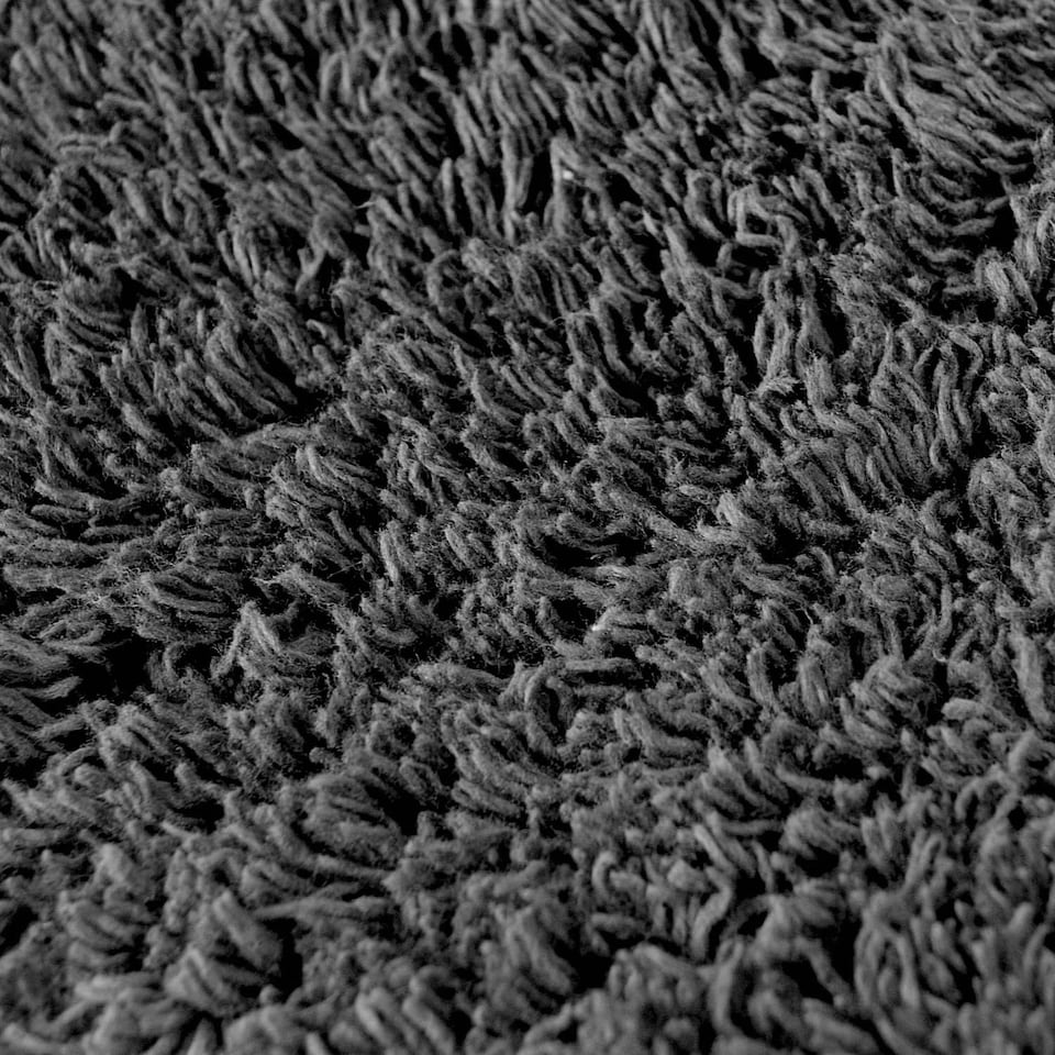 image 1 of Curved Shower Mat 100% Cotton - Charcoal Grey