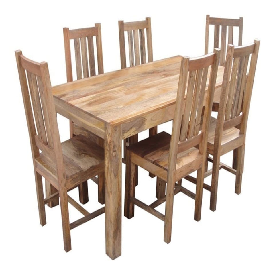 Dakota Dining Table - Mango Wood - L90 x W175 x H76 cm - Dark Finish - Assembly Required | Brown