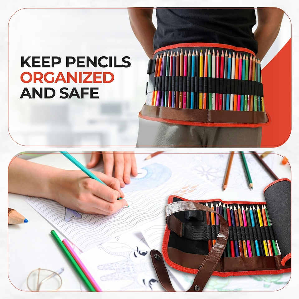 image 1 of Round Roll Up Pencil Case