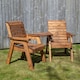 image 2 of Hand Made Chunky Rustic Wooden Garden Furniture Angled Tray