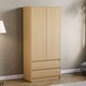 image 1 of Vida Designs Denver 2 Door 2 Drawer Wardrobe With Shelf & Clothes Rail, Pine