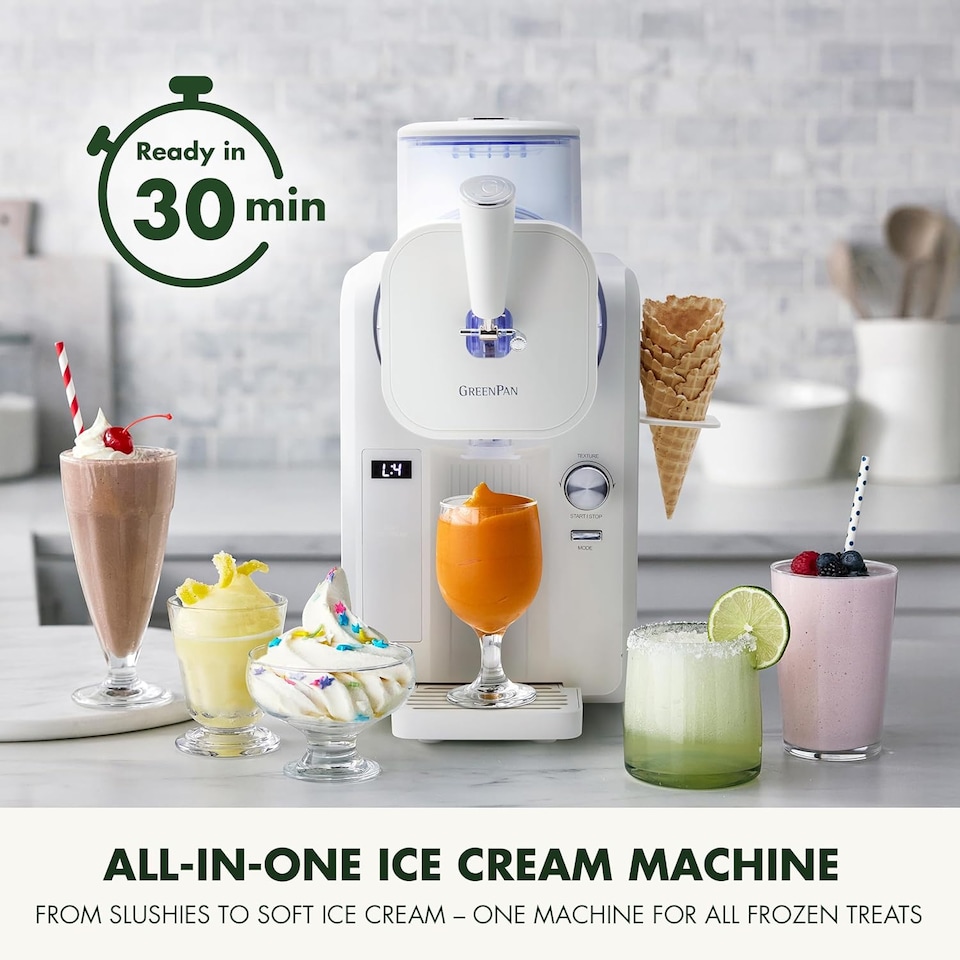 image 1 of Greenpan Frost Ice Cream Maker & Slushie Machine with Built-In Compressor