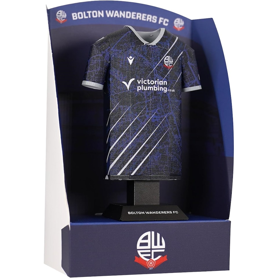 image 1 of RadStuff Metal Alloy Football Shirt - Bolton Wanderers Away Kit 2025/26