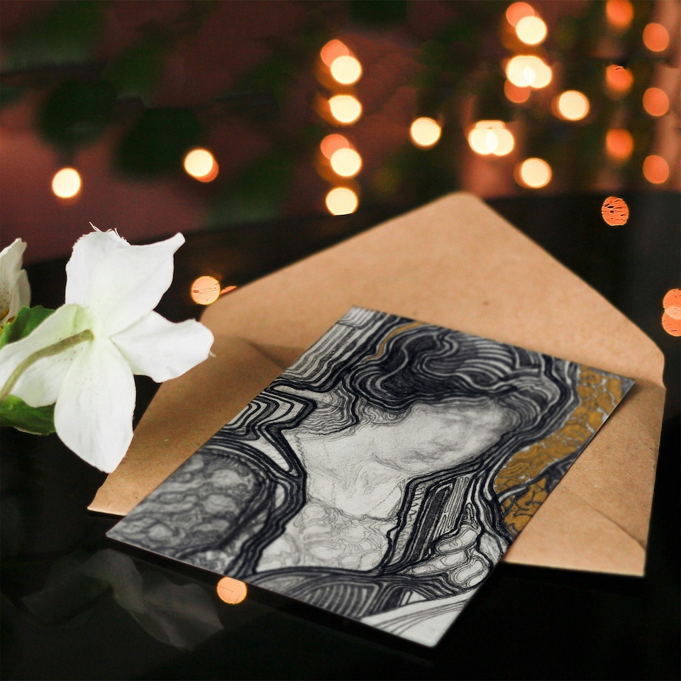 image 1 of Reijer Stolk Art Card Woman Playing Cello Stylised Portrait