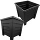 image 1 of 2 x Black 33cm Spacious Grosvenor Flower Plant Pots For Home & Garden Black