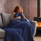 image 2 of Silentnight Luxury Heated Throw, Navy | Blue | Navy | One Size | 1