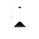 image 7 of ValueLights Akira Black Paper Pleated Single Drop Ceiling Pendant Light