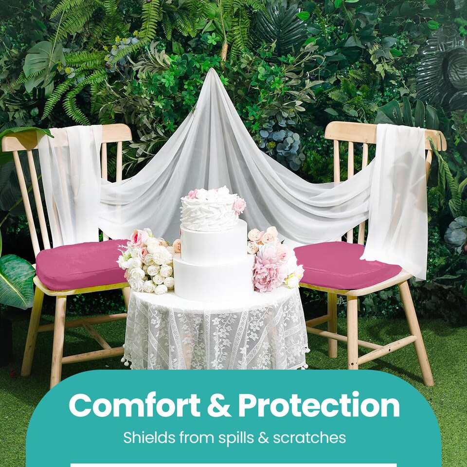 image 1 of Dining Seat Chair Covers Stretchable Spandex High-Back Slipcovers - 10pcs