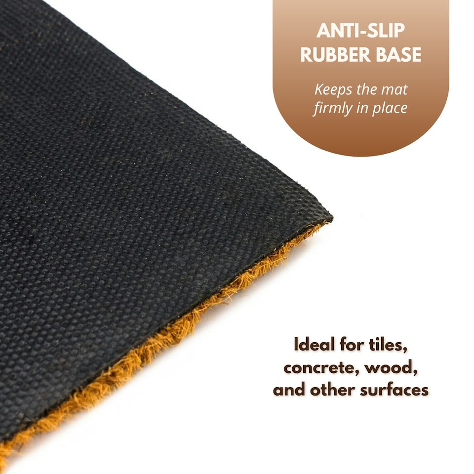 image 1 of Marco Paul Multicoloured Coir 'Cosy Autumn' Doormat 60x40cm Seasonal Entryway Mat