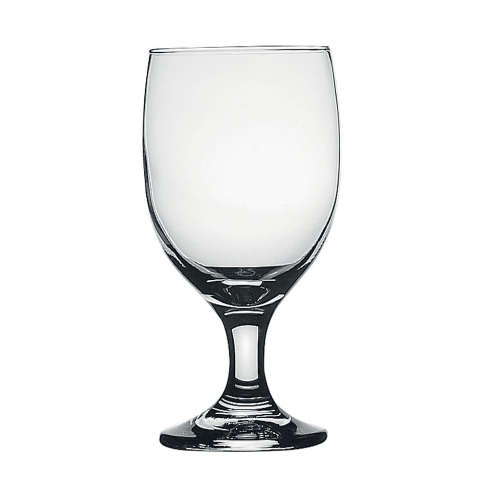image 1 of 335ml Clear Footed Stemmed Beer Glasses Set of 6