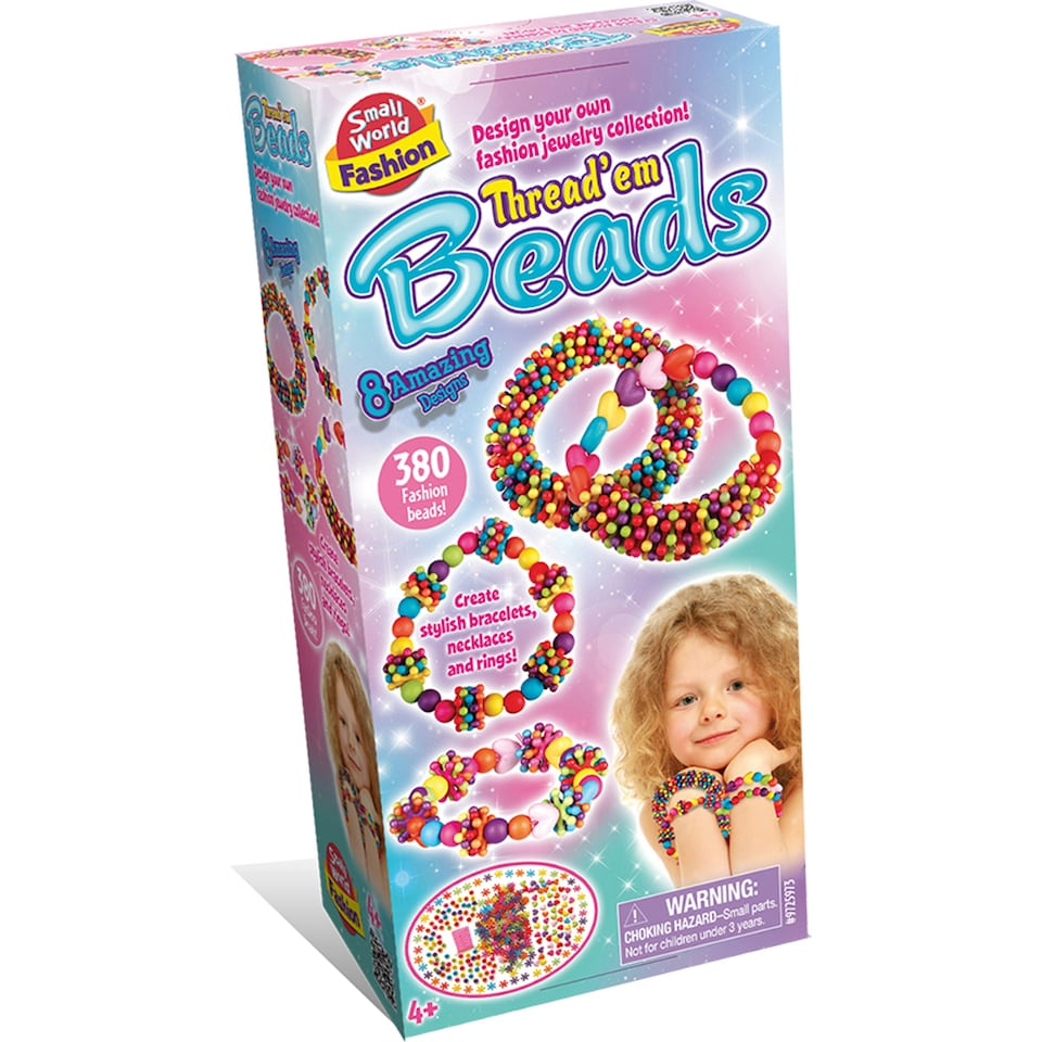 image 1 of Small World Toys Thread Em Beads