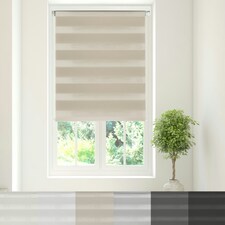 Day/Night Roller Blind 130cm x 210cm Brown | Taupe