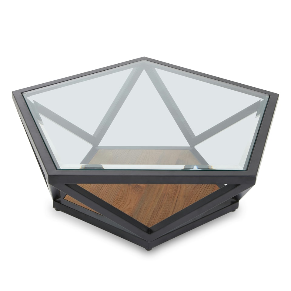 image 1 of Interiors by Premier Pentagon Coffee Table Black