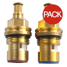 Oracstar Ceramic Tap Gland (Pack of 2) - Gold - 14.5mm x 7.7mm