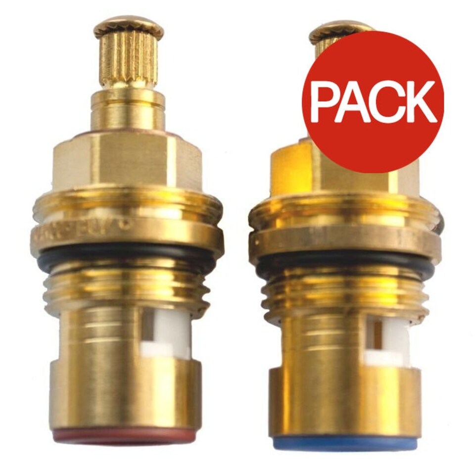 image 1 of Oracstar Ceramic Tap Gland (Pack of 2) - Gold - 14.5mm x 7.7mm